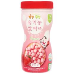 Bánh bi tan hữu cơ cho bé 7m+ ăn dặm Happy Food Organic 40g Vị Dâu 10 banh bi tan huu co cho be 7m an dam happy food organic 40g vi dau ka