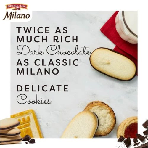 Bánh quy socola đen Pepperidge Farm Milano Double Dark Chocolate Cookies 834g 18 banh quy socola den pepperidge farm milano double dark chocolate cookies 834g kg
