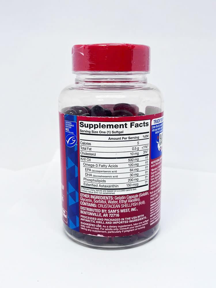 Dầu nhuyễn thể Member’s Mark Extra Strength Omega-3 Krill Oil 500mg 160 Sofgels - Ảnh 3