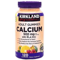Kẹo bổ sung Canxi Kirkland Signature Calcium 500mg With D3 Zinc 120 Gummies 9 keo bo sung canxi kirkland signature calcium 500mg with d3 zinc 120 gummies ka