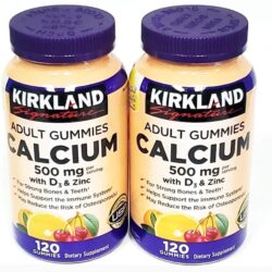 Kẹo bổ sung Canxi Kirkland Signature Calcium 500mg With D3 Zinc 120 Gummies 10 keo bo sung canxi kirkland signature calcium 500mg with d3 zinc 120 gummies kb