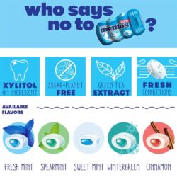 Kẹo Gum Mentos Pure Fresh Sugar-Free Gum - Fresh Mint 50 viên 9 keo gum mentos pure fresh sugar free gum fresh mint 50 vien 41023 kc