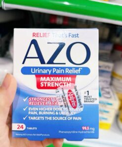 vien uong ho tro duong tiet nieu azo urinary pain relief maximum strength 24 tablets ka