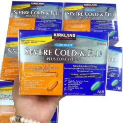 Viên uống Kirkland Signature Cool Blast Severe Cold & Flu 168 viên (112 Caplets Day + 56 Caplets Night) 6 vien uong kirkland signature cool blast severe cold flu 168 vien 112 caplets day 56 caplets night kb