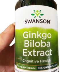 Viên uống tăng cường trí nhớ Swanson Ginkgo Biloba Extract 120mg 100 viên 4 vien uong tang cuong tri nho swanson ginkgo biloba extract 120mg 100 vien ka