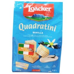 Bánh xốp nhân kem Loacker Quadratini Vanilla 250g 3 banh xop nhan kem loacker quadratini vanilla 250g kc