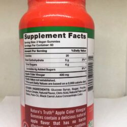 Kẹo dẻo giấm táo Nature’s Truth Apple Cider Vinegar Gummies 400mg 120 Gummies 12 keo deo giam tao natures truth apple cider vinegar gummies 400mg 120 gummies 270824 kb