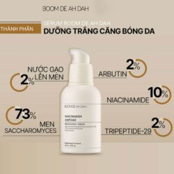 tinh chat duong trang cang bong da boom de ah dah niacinamide ampoule 50ml kb