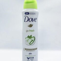 Xịt khử mùi mồ hôi Dove Go Fresh Cucumber & Green Tea 48H 150ml 5 xit khu mui mo hoi dove go fresh cucumber green tea 48h crema humectante 150ml 301025 ka