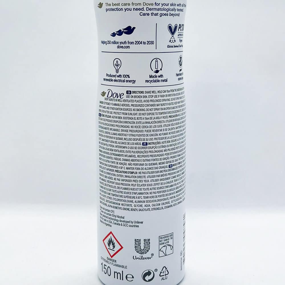 Xịt khử mùi mồ hôi Dove Go Fresh Cucumber & Green Tea 48H 150ml 4 Xịt khử mùi mồ hôi Dove Go Fresh Cucumber & Green Tea 48H 150ml - Ảnh 4