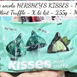 Socola đen nhân socola bạc hà Hershey’s Kisses Mint Truffle Dark Chocolate 255g 10 socola den nhan socola bac ha hersheys kisses mint truffle dark chocolate 255g ka