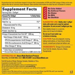 dau ca nature made fish oil 1200mg 720mg omega 3 290 vien kc