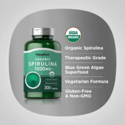 Tảo xoắn Piping Rock Organic Spirulina 1000mg 300 Tablets 12 tao xoan piping rock organic spirulina 1000mg 300 tablets kd