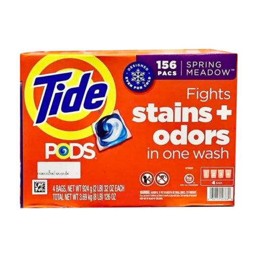 Viên giặt quần áo Tide Pods dành cho máy giặt Thùng 4 bịch x39 viên (156 viên)