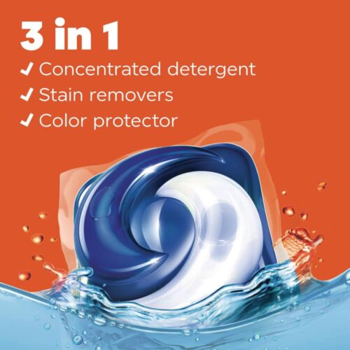 Viên giặt quần áo Tide Pods dành cho máy giặt Thùng 4 bịch x39 viên (156 viên) 6 vien giat quan ao tide pods danh cho may giat thung 4 bich x39 vien 156 vien 170925 kc