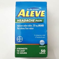 Viên uống Aleve Headache Pain Naproxen Sodium 220mg 50 Tablets 6 vien uong aleve headache pain naproxen sodium 220mg 50 tablets ka