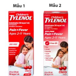 siro tylenol cho tre 2 11 tuoi childrens tylenol pain fever 120ml vi cherry dye free 010224 k12