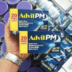 Viên giảm đau và hỗ trợ ngủ ngon Advil PM 200mg 140 Caplets 3 vien giam dau va ho tro ngu ngon advil pm 200mg 140 caplets ka