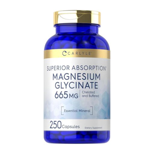 Viên uống bổ sung Magie Carlyle Magnesium Glycinate 665mg 250 Capsules