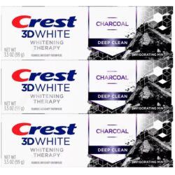 Kem đánh răng than hoạt tính Crest 3D White Whitening Therapy Charcoal Invigorating Mint 99g x3 8 kem danh rang than hoat tinh crest 3d white whitening therapy charcoal invigorating mint 99g x3 kb
