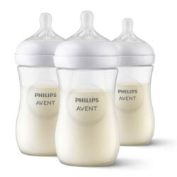 Set 3 bình sữa cổ rộng Philips Avent Natural 1m+ 260ml 7 set 3 binh sua co rong philips avent natural 1m 240ml 260324 kc
