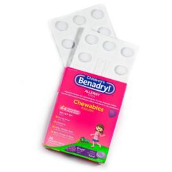 Viên nhai chống dị ứng cho bé Children’s Benadryl Allergy 20 Chewable Tablets 10 vien nhai chong di ung cho be childrens benadryl allergy 20 chewable tablets kb
