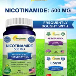 Viên uống bổ sung Vitamin B3 ASquared Nutrition Nicotinamide 500mg With Resveratrol 120 Capsules 19 vien uong bo sung vitamin b3 asquared nutrition nicotinamide 500mg with resveratrol 120 capsules ki