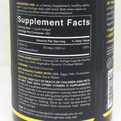 Viên uống bổ sung Vitamin D3 SR Vitamin D3 with Coconut Oil 25mcg (1000IU) 360 Softgels 16 vien uong bo sung vitamin d3 sr vitamin d3 with coconut oil 25mcg 1000iu 360 softgels kg