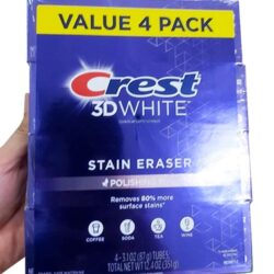 Kem đánh răng Crest 3D White Stain Eraser Polishing Mint Toothpaste 87g (Lốc 4 tuýp) 7 kem danh rang crest 3d white stain eraser polishing mint toothpaste 87g loc 4 tuyp 150424 ka