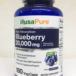 Viên uống chiết xuất Việt quất NusaPure Blueberry Concentrate 20,000mg Equivalent 180 Capsules 10 vien uong chiet xuat viet quat nusapure blueberry concentrate 20000mg equivalent 180 capsules 180424 kc