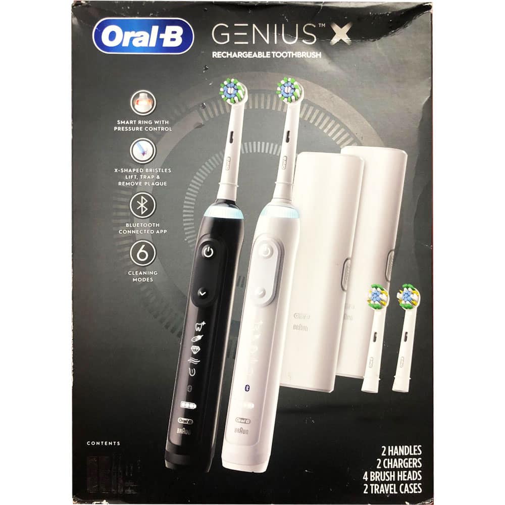 Bàn chải đánh răng sạc điện Oral-B Genius X Rechargeable Toothbrush 2 cái - Ảnh 2