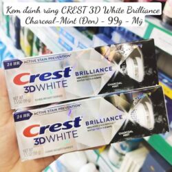Kem đánh răng than hoạt tính Crest 3D White Brilliance Charcoal Mint 99g 7 kem danh rang than hoat tinh crest 3d white brilliance charcoal mint 99g 070524 ka