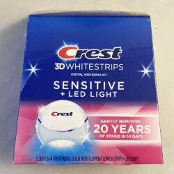 Miếng dán kèm máy chiếu làm trắng răng Crest 3D Whitestrips Sensitive 28 miếng + 1 Light 6 mieng dan kem may chieu lam trang rang crest 3d whitestrips sensitive 28 mieng 1 light 070524 ka