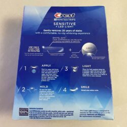 Miếng dán kèm máy chiếu làm trắng răng Crest 3D Whitestrips Sensitive 28 miếng + 1 Light 7 mieng dan kem may chieu lam trang rang crest 3d whitestrips sensitive 28 mieng 1 light 070524 kb