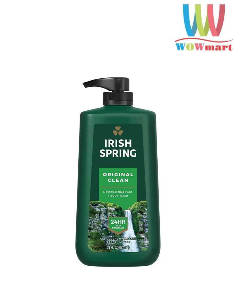 Sữa tắm, rửa mặt cho nam Irish Spring Original Clean Moisturizing Face ...