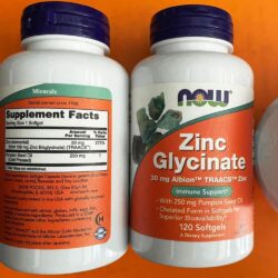 Viên uống bổ sung kẽm Now Zinc Glycinate 30mg 120 Softgels 7 vien uong bo sung kem now zinc glycinate 30mg 120 softgels 160524 ka