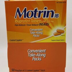 Viên uống Ibuprofen Motrin IB 200mg 100 Coated Caplets (50 gói x2 viên) 7 vien uong ibuprofen motrin ib 200mg 100 coated caplets 50 goi x2 vien 040524 ka