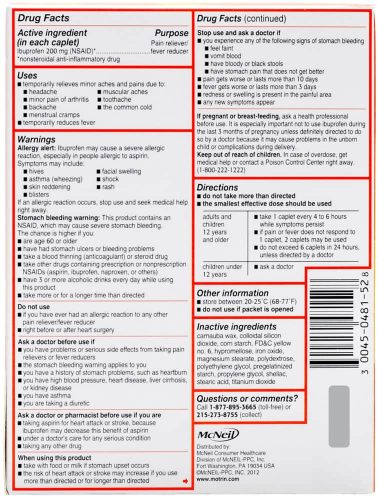 Viên uống Ibuprofen Motrin IB 200mg 100 Coated Caplets (50 gói x2 viên) 15 vien uong ibuprofen motrin ib 200mg 100 coated caplets 50 goi x2 vien 040524 kf