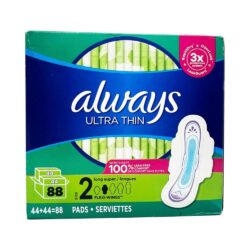 Băng vệ sinh siêu mỏng cánh Always Ultra Thin 88 miếng (Size 2)