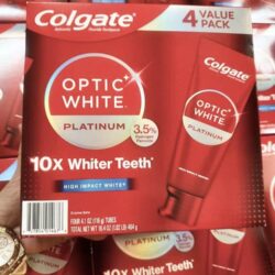 Kem đánh răng Colgate Optic White Platinum High Impact White 116g x4 4 kem danh rang colgate optic white platinum high impact white 116g x4 180724 ka