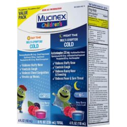 Siro cảm cho trẻ em Mucinex Children’s Multi-Symptom Cold Day & Night 118ml x2 chai 7 siro cam cho tre em mucinex childrens multi symptom cold day night 118ml x2 chai 230724 kc