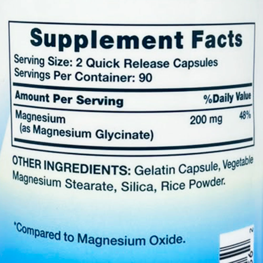 Viên uống bổ sung Magie Nature’s Truth Magnesium Glycinate 200mg 180 Capsules - Ảnh 8