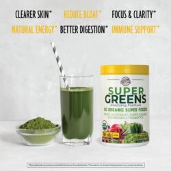 Bột thực phẩm xanh hữu cơ Country Farms Super Greens Powder 300g Apple Banana 7 bot thuc pham xanh huu co country farms super greens powder 300g apple banana 310824 kb