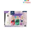 Set máy xịt thơm phòng tự động Glade chạy pin + 3 chai tinh dầu (Wonder Melon, Empower Mint, Super Bloom)