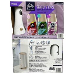 Set máy xịt thơm phòng tự động Glade chạy pin + 3 chai tinh dầu (Wonder Melon, Empower Mint, Super Bloom) 6 set may xit thom phong tu dong glade chay pin 3 chai tinh dau wonder melon empower mint super bloom 200824 ka