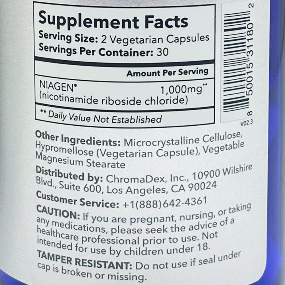 Viên uống hỗ trợ tăng NAD+ Tru Niagen Pro 1000mg 60 Capsules 7 Viên uống hỗ trợ tăng NAD+ Tru Niagen Pro 1000mg 60 Capsules - Ảnh 7