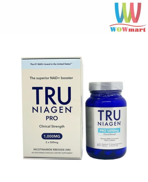 Viên uống hỗ trợ tăng NAD+ Tru Niagen Pro 1000mg 60 Capsules