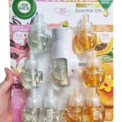 Bộ tinh dầu thơm cắm điện Air Wick Vanilla & Pink Papaya+ Hawaiian Essential Oil 1 Warmer + 9 Scented Oil Refills 7 bo tinh dau thom cam dien air wick vanilla pink papaya hawaiian essential oil 1 warmer 9 scented oil refills 130525 ka