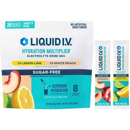 Bột điện giải Liquid I.V. Hydration Multiplier 26 gói (Lemon Lime & White Peach) 8 bot dien giai liquid iv hydration multiplier 26 goi lemon lime white peach 100924 ke