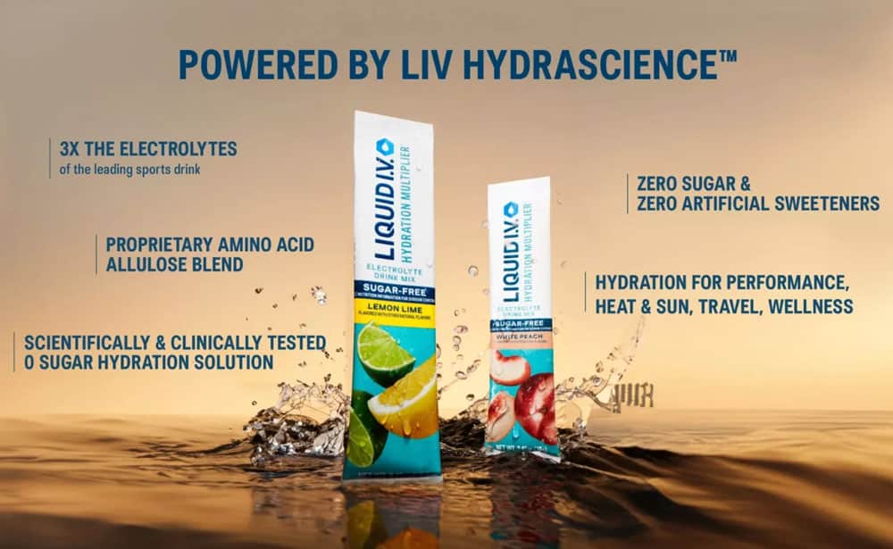 Bột điện giải Liquid I.V. Hydration Multiplier 26 gói (White Peach) 24 bot dien giai liquid iv hydration multiplier 26 goi lemon lime white peach 100924 kf